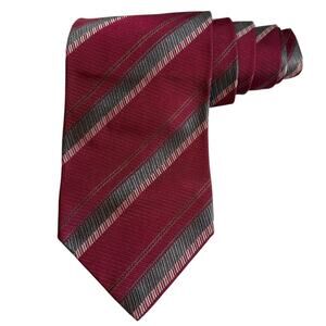 Vintage Armani Collezioni Maroon Wide Silk Tie